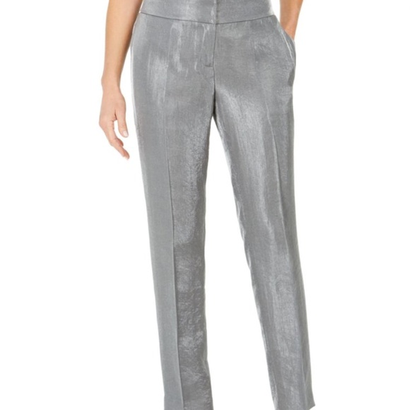 Kasper Silver Shimmer Pants - Picture 3 of 10